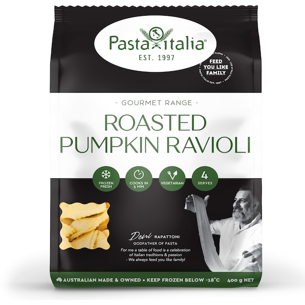 Pasta Italia Gourmet Roasted Pumpkin Ravioli Frozen Meal 400g
