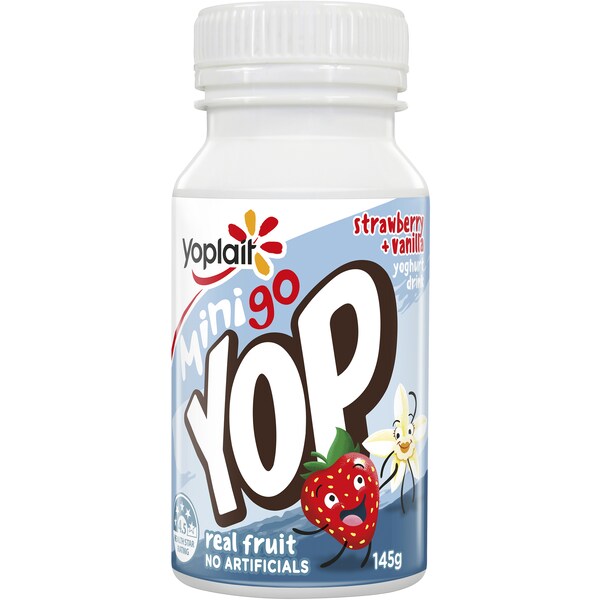 Yoplait YOP Mini Go Kids Yoghurt Drink Strawberry & Vanilla 145g