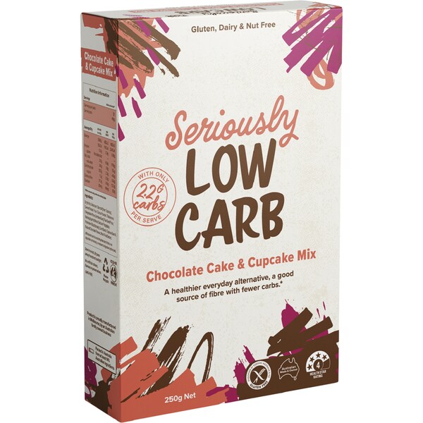 Seriously Low Carb Chocolate Cake & Cupcake Mix 250g