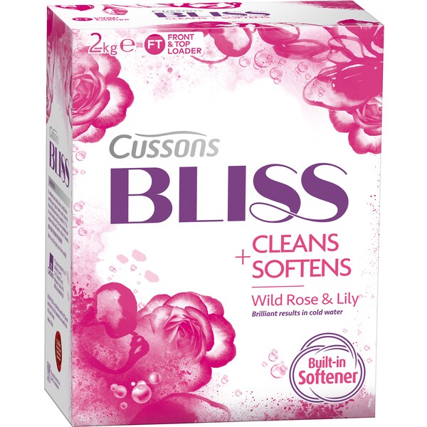 Bliss Cleans + Softens Wild Rose & Lily Laundry Powder 2kg