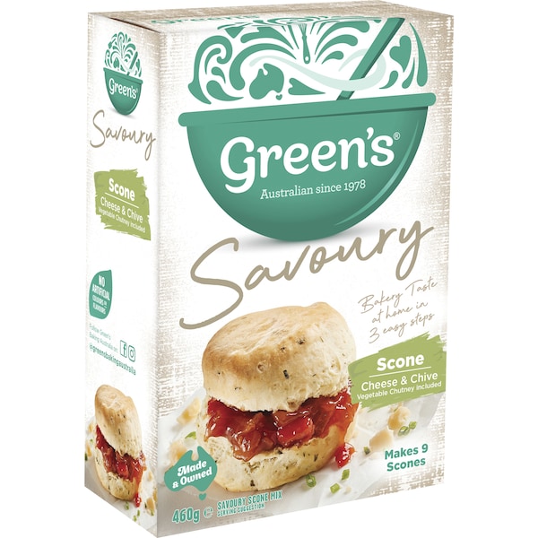 Green's Savoury Scone Cheese & Chive Mix 460g
