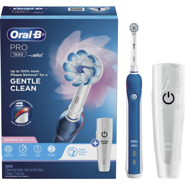 Oral-B Pro 1500 Gentle Clean Blue Electric Toothbrush each