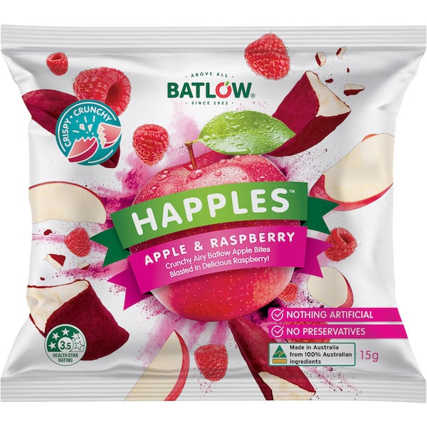 Gina's Table Happles Apple & Raspberry Bites 15g