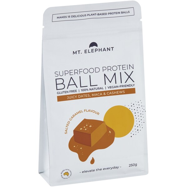 Mt Elephant Superfood Protein Ball Mix Salted Caramel 250g
