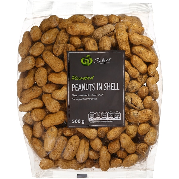 Woolworths Peanuts Roasted In Shell 500g