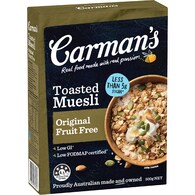 Carman's Muesli Toasted Original Fruit Free