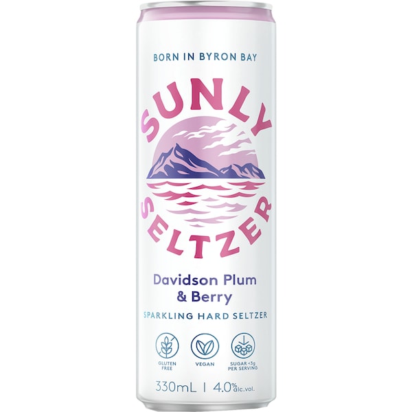 Sunly Seltzer Davidson Plum & Berry Can 330ml