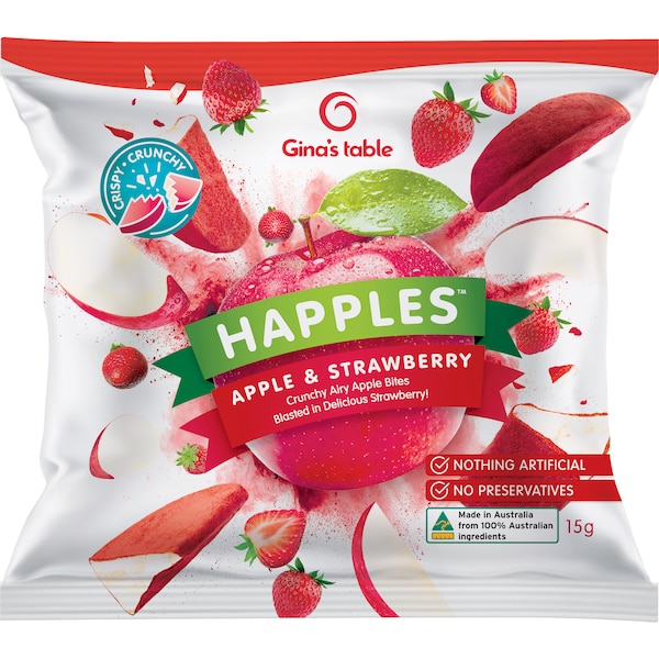 Gina's Table Happles Apple & Strawberry Bites 15g