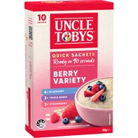 Uncle Tobys Oats Sachets Berry Variety 10 pack