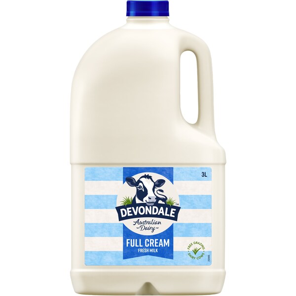 Devondale Fresh Full Cream Milk 3L