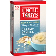 Uncle Tobys Oats Sachets Creamy Vanilla 10 pack