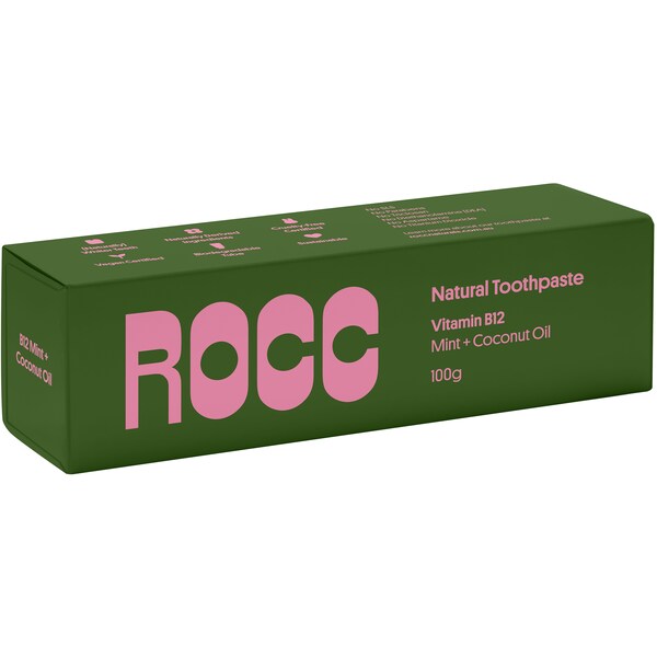 Rocc Naturals Vitamin B12 Mint & Coconut Oil Toothpaste 100g
