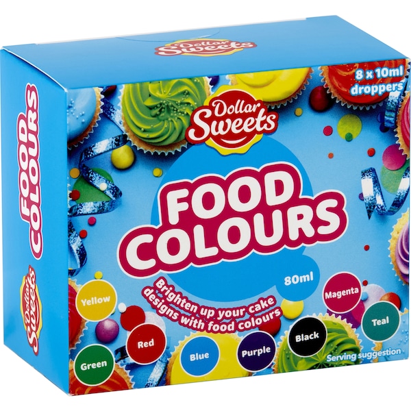 Dollar Sweets Artificial Food Colours 8 pack