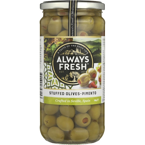 Always Fresh Olives Stuffed Green Pimento 700g