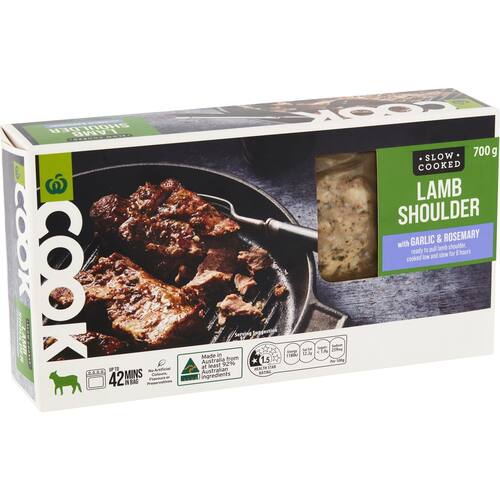 Woolworths Cook Lamb Shoulder With Garlic & Rosemary 700g bunch
