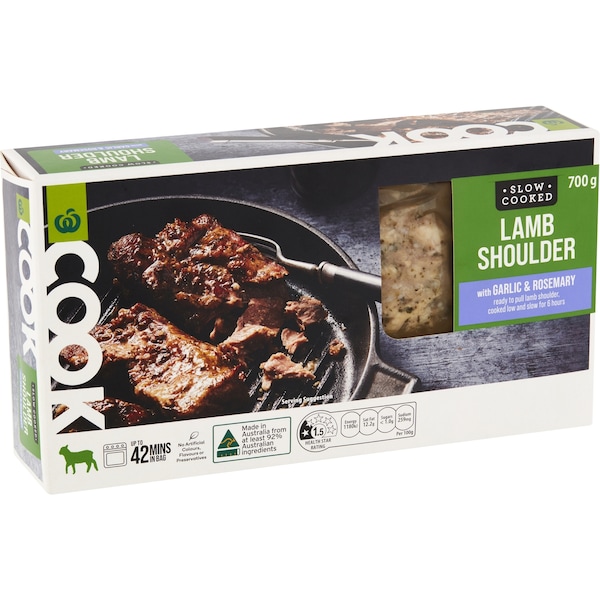 Woolworths Cook Lamb Shoulder With Garlic & Rosemary 700g