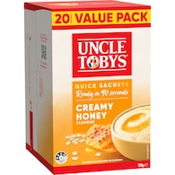 Uncle Tobys Oats Quick Sachets Family Pack Creamy Honey Porridge