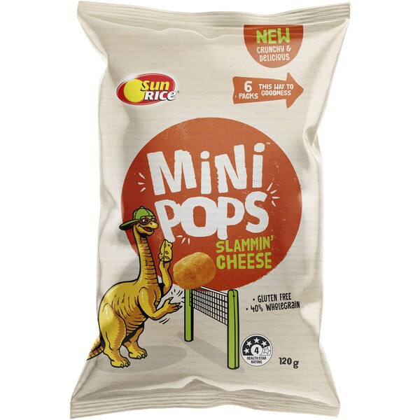 Sunrice Mini Pops Slammin Cheese Slammin' Cheese 6 Pack