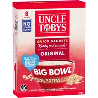 Uncle Tobys Oats Quick Sachets Big Bowl Original Porridge