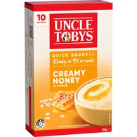 Uncle Tobys Oats Sachets Creamy Honey 10 pack