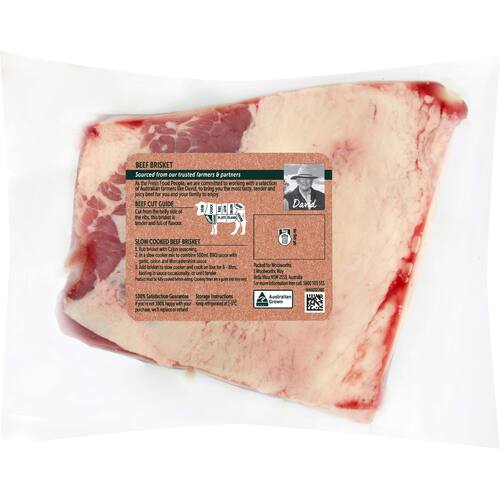 Woolworths The Cooks Cuts Beef Brisket 800g 1.5kg ( redeemable Up to