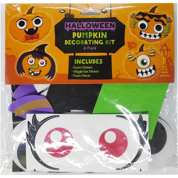 Halloween Pumpkin Decorating Kit 4 Pack
