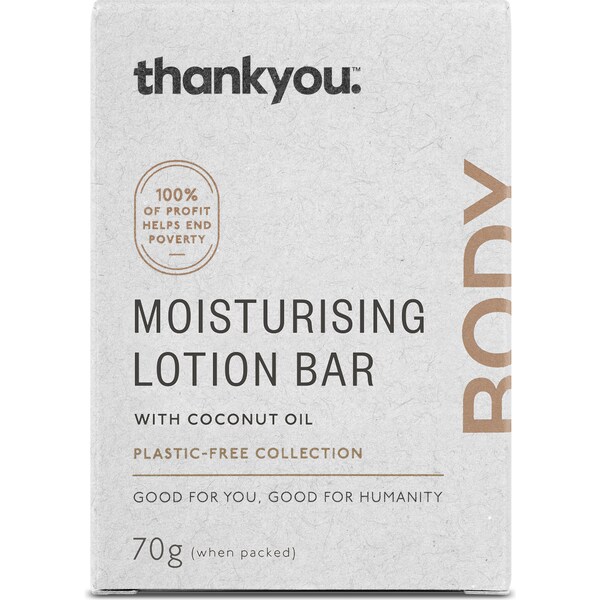 Thankyou. Moisturising Lotion Bar With Coconut Oil 70g