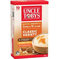 Uncle Tobys Oats Quick Sachets Classic Variety Porridge