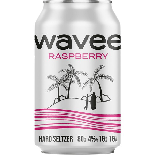 Wavee Hard Seltzer Raspberry Can 330ml
