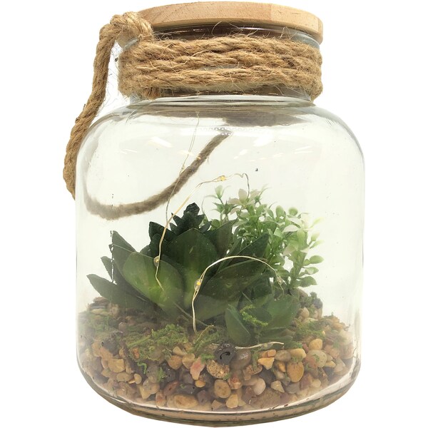 Gardman Firefly Rope Lantern With Led's - White Flowers Each