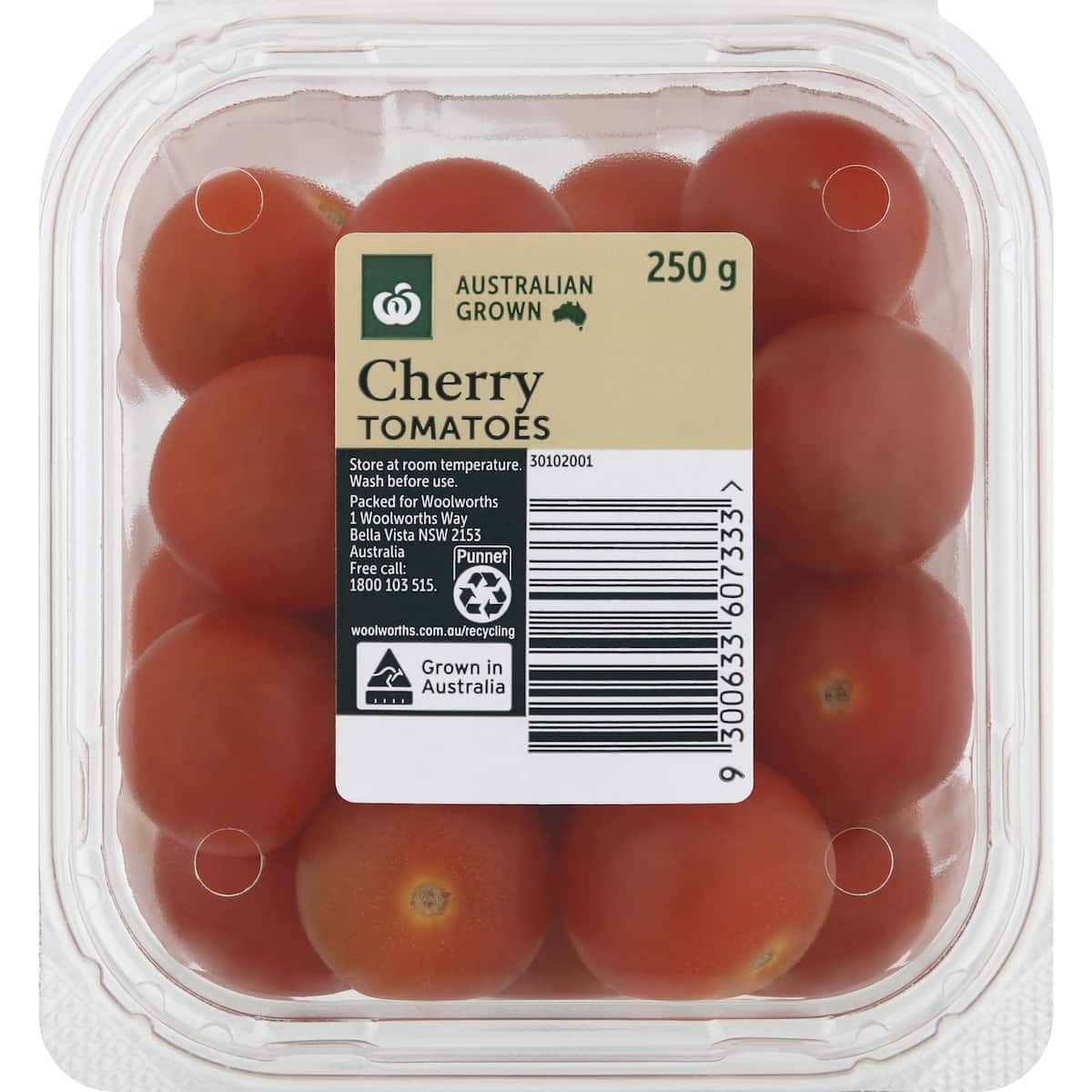 Woolworths Cherry Tomatoes 250g bunch
