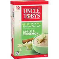 Uncle Tobys Oats Quick Sachets Apple & Cinnamon Porridge