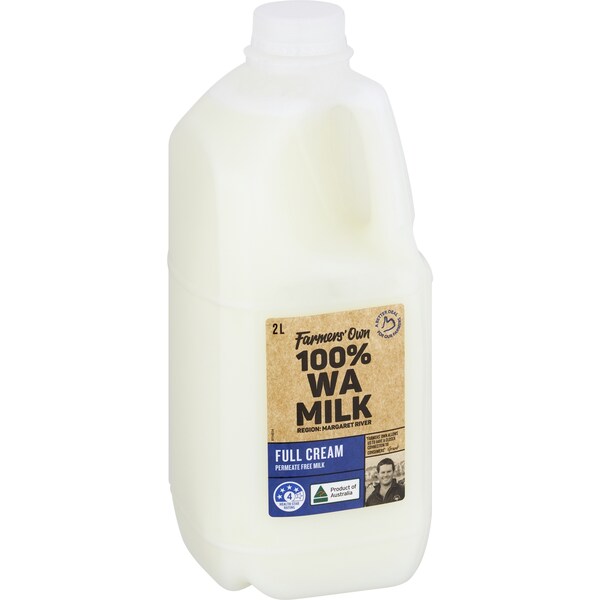 Farmers Own Full Cream Milk Full Cream 2L