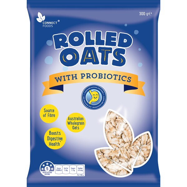 Connect Foods Rolled Oats With Probiotics 300g