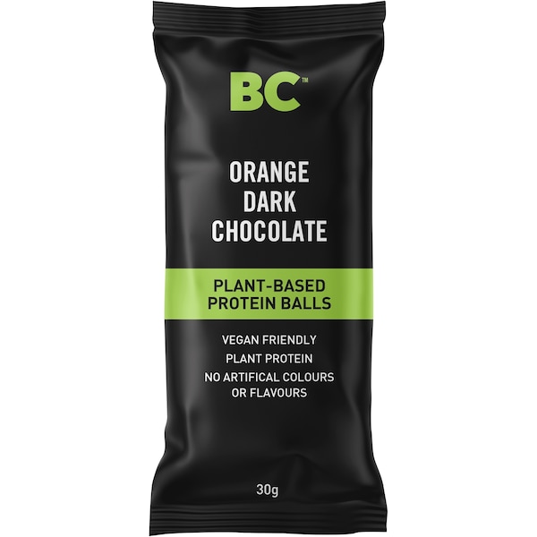 BC Snacks Orange Dark Chocolate Plant Based Protein Balls 30G