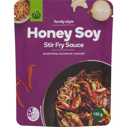 Woolworths Honey Soy Stir Fry Sauce 150g bunch