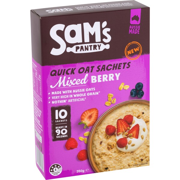 Sam's Pantry Quick Oat Sachets Mixed Berry 10 pack