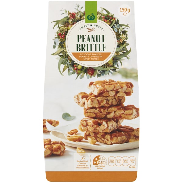 Woolworths Peanut Brittle 150g