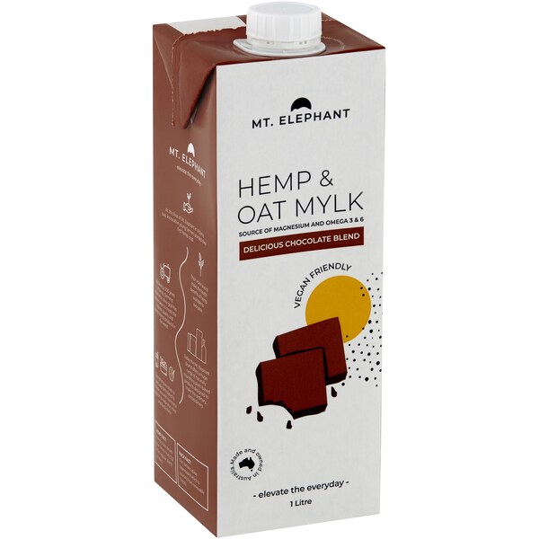 Mt Elephant Hemp & Oat Chocolate Long Life Mylk UHT 1L