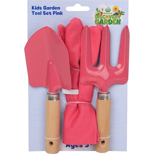 Discovery Garden Kids Garden Tool Set Pink Each