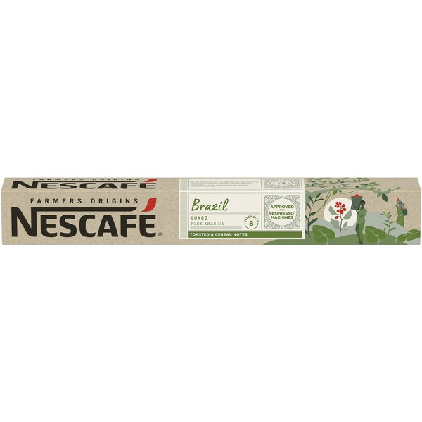 Nescafe Farmers Origins Brazil Nespresso Approved Coffee Pods 10 pack