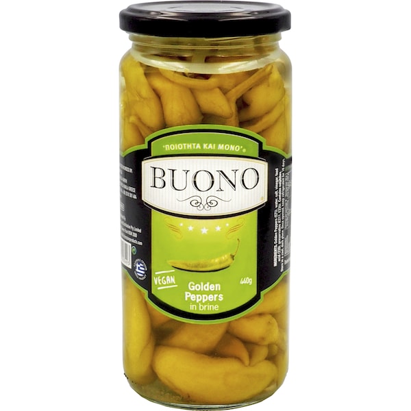 Buono Golden Peppers In Brine 440g