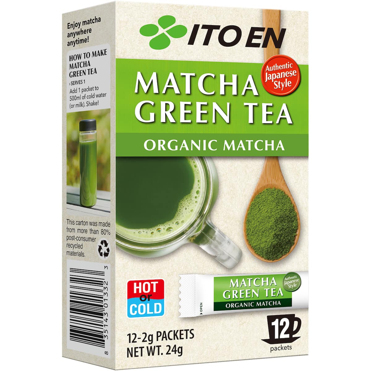 Ito En Organic Matcha Green Tea Powder 12 pack