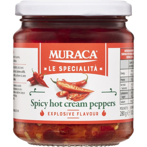 Muraca Le Specialita Spicy Hot Cream Peppers 280g