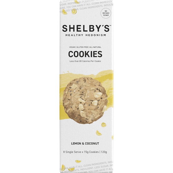 Shelby's Lemon & Coconut Cookies 120g