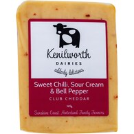 Kenilworth Dairies Sweet Chili Sour Cream & Bell Pepper Club Cheddar