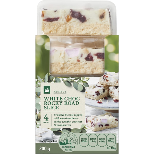 Woolworths Rocky Road Slice 4 Pack