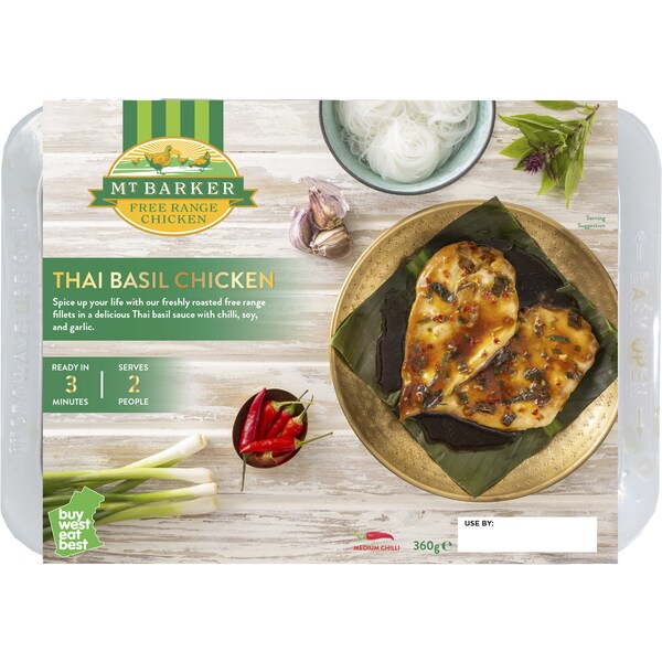 Mt Barker Thai Basil Chicken Chilled Meal 360g