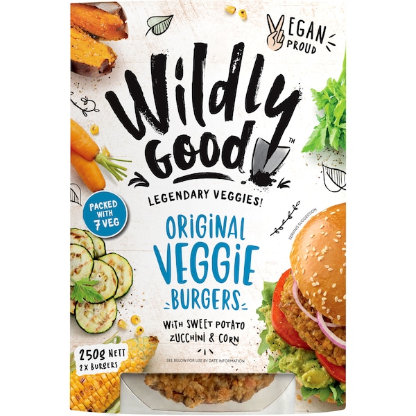 Wildly Good Original Veggie Burgers 250g