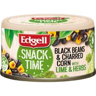 Edgell Snack Time Black Beans Charred Corn With Lime & Herbs
